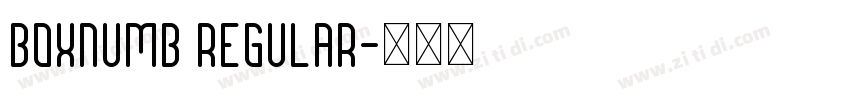 BOXNUMB Regular字体转换
